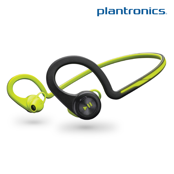 Plantronics Backbeat Fit Green Behind-The-Head Wireless Headphones + Mic W/ Carry Case