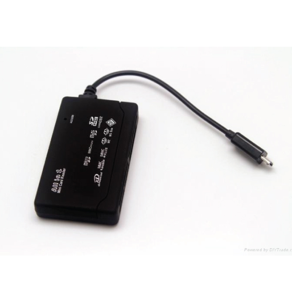 Mobile Phone(Micro USB) to 4 in 1 Card Reader