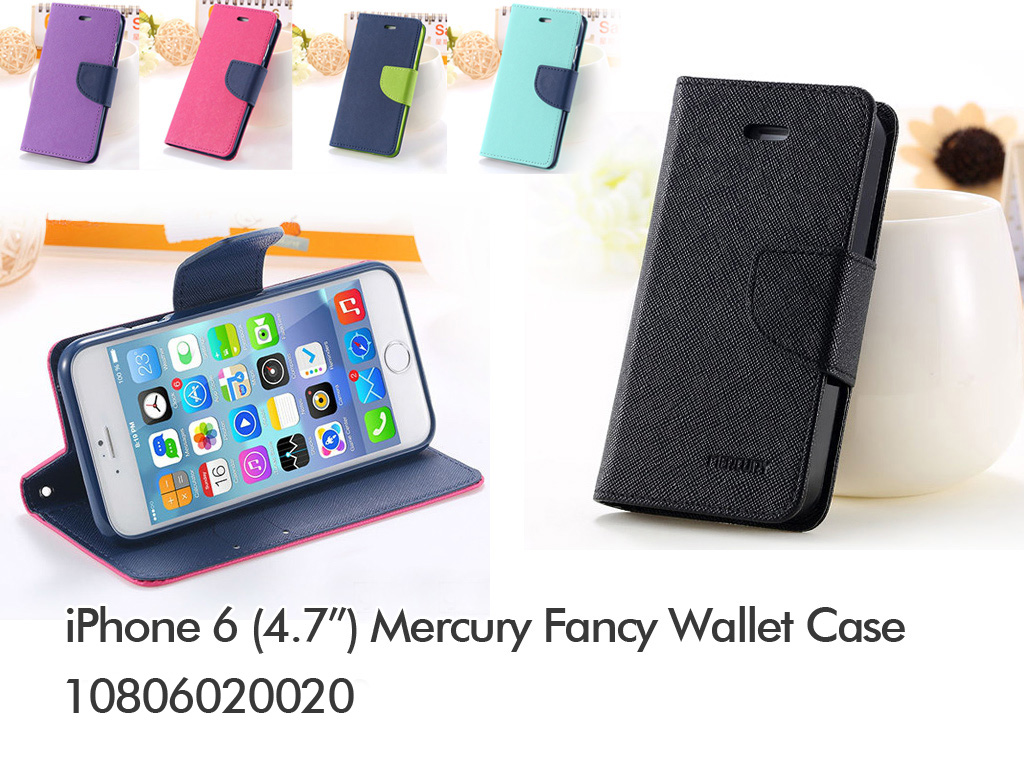 Mercury Fancy Wallet case Red for iPhone 6
