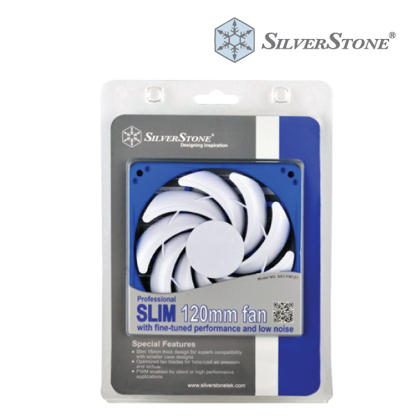 SilverStone SST-FW121 120mm Blue Frame FW 121 PWM 2000RPM Slim Fan