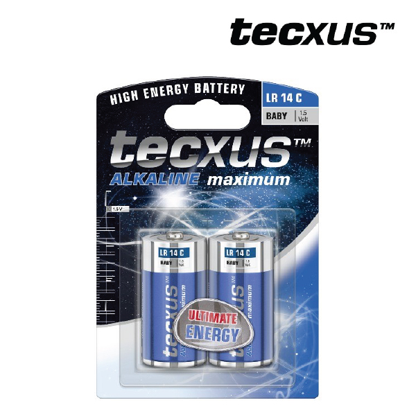 Tecxus Alkaline Maximum LR14C Battery 2pk