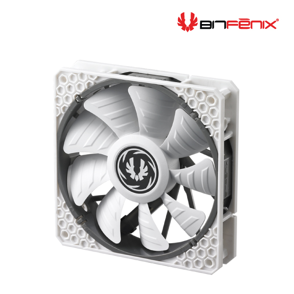 BitFenix Spectre PRO 120mm, All white w/Red LED, High Pressure/CFM with Reinforced Fan Blades