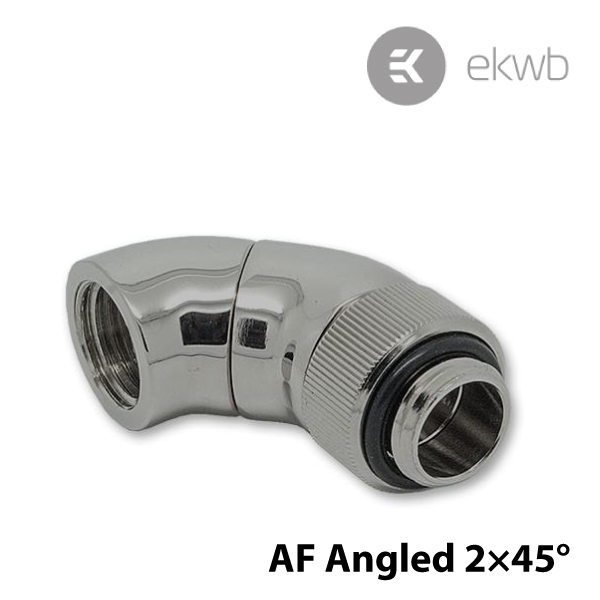 EK AF Angled 2x45 Degree G1/4 Black Nickel