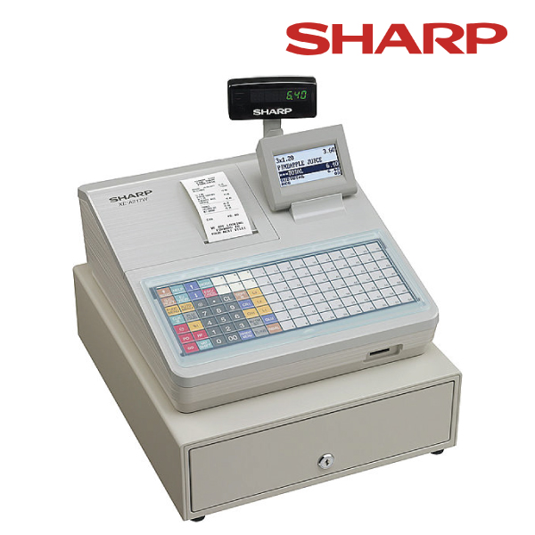 Sharp XEA217W Cash Register with Flat Keyboard/White