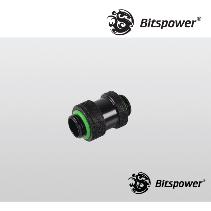 Bitspower G1/4 Matte Black Dual Adjustable Aqua Link Pipe	