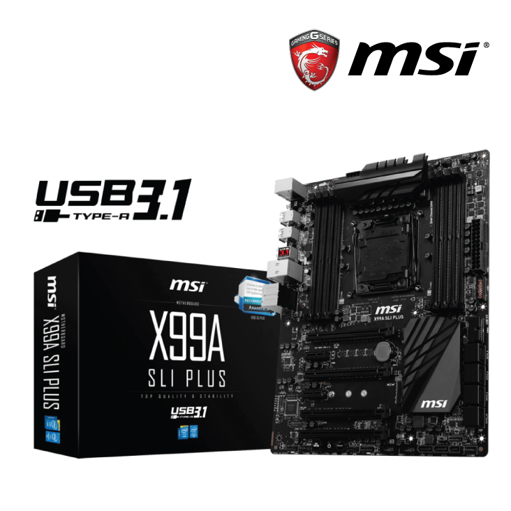 MSI X99A SLI Plus LGA 2011-3 USB 3.1 Motherboard (X99A SLI PLUS)