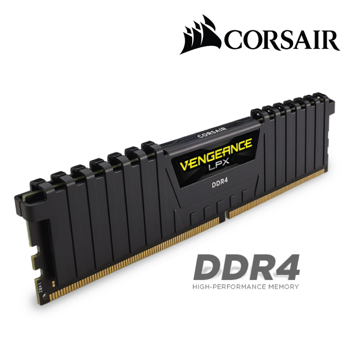 Corsair 16GB (2x8GB) CMK16GX4M2A2400C14 DDR4 2400MHz Vengeance LPX DIMM Black