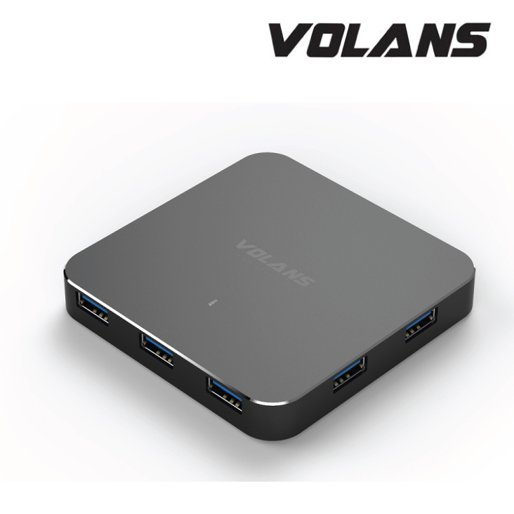 Volans Ultra-Thin 7-Port USB3.0 Hub - Aluminium (VL-HB07)