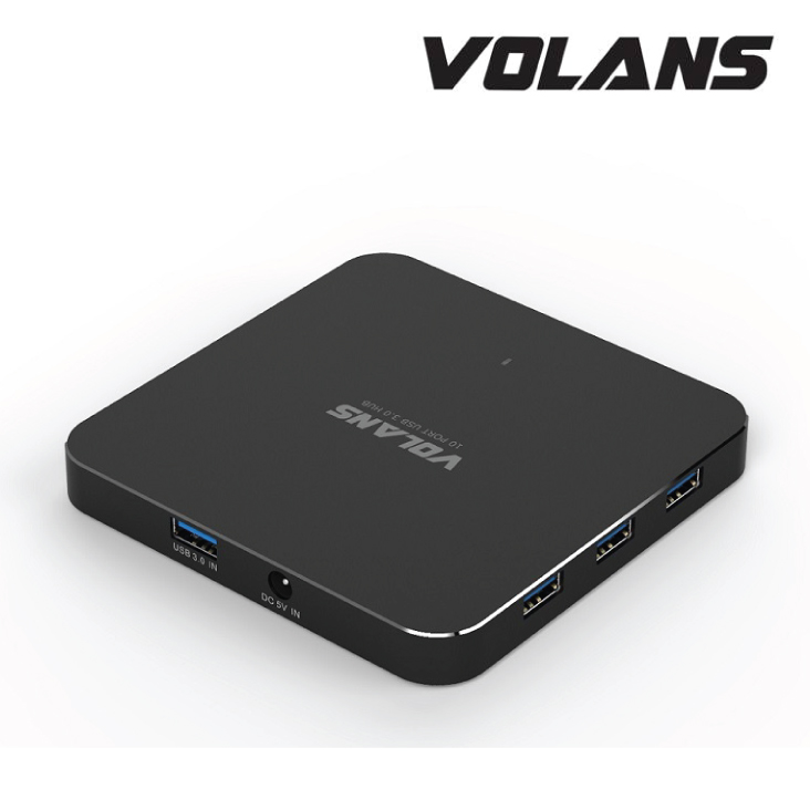 Volans VL-HB10 Ultra-Thin 10-Port USB3.0 Hub - Aluminium