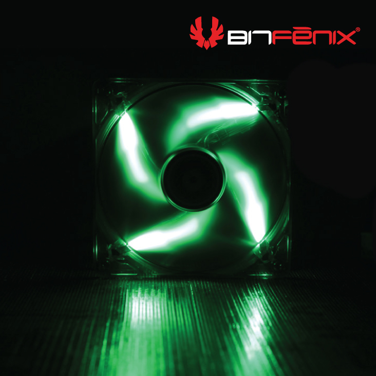 BitFenix Spectre PWM 140mm LED Case Fan Green