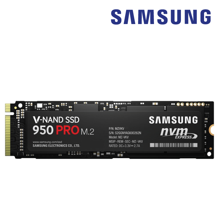Samsung 950 Pro 256GB PCIe 3.0 M.2 2280 V-NAND NVMe SSD (MZ-V5P256BW)