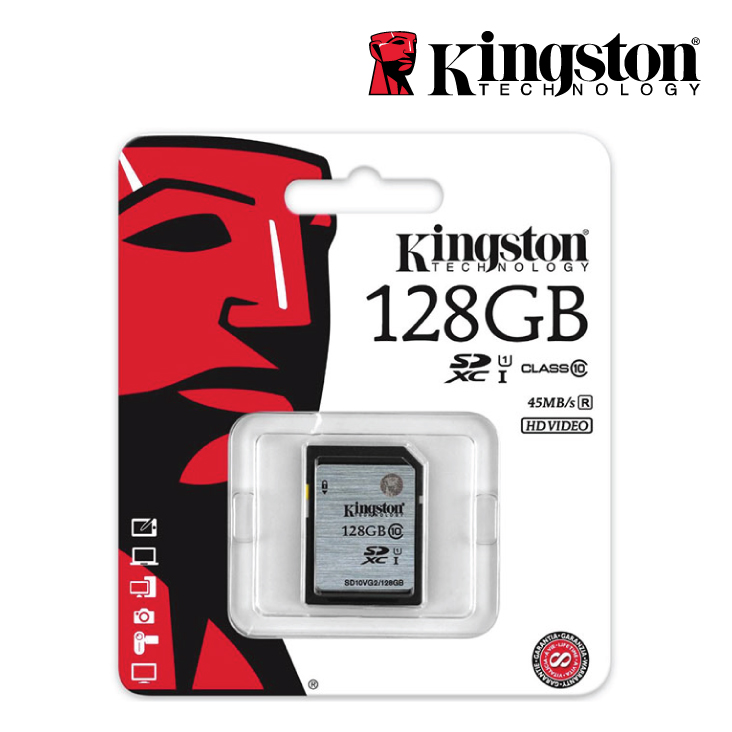 Kingston 128GB SDHC Class 10 UHS-I 80MB/s Read Flash Card Retail