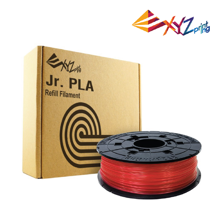 XYZ Printing Da Vinci JNR 3D Printer Filament PLA Clear Red 600G