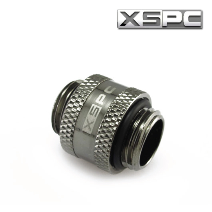 XSPC G1/4 inch Male to Male Rotary Fitting (Black Chrome) V2
