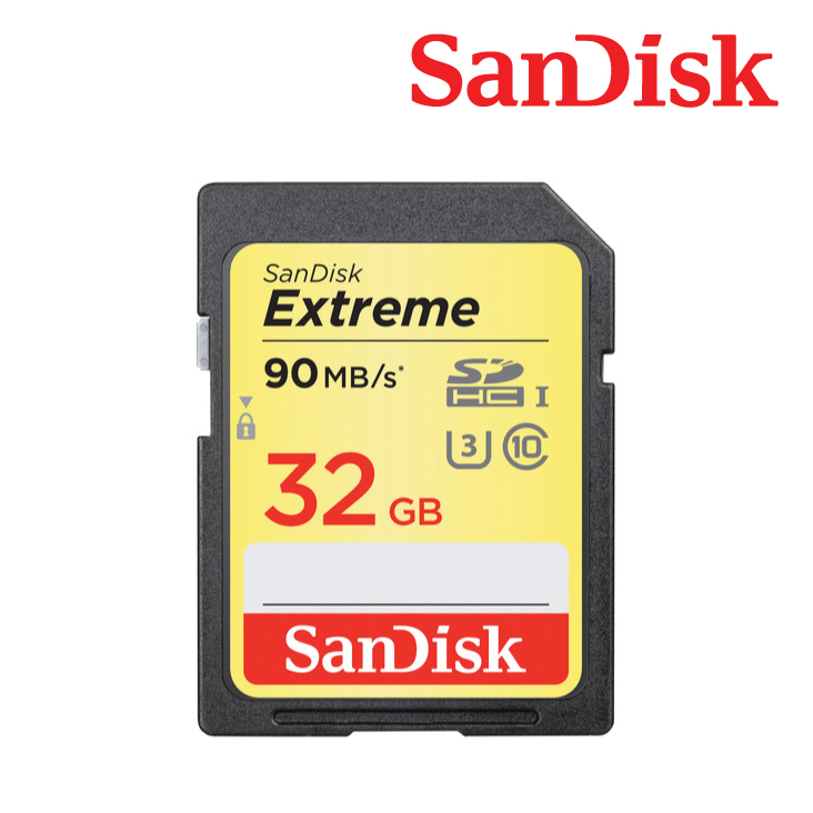 Secure Digital Card 32Gb Extreme UHS-I SDHC 90MB/s (Class 10) Sandisk