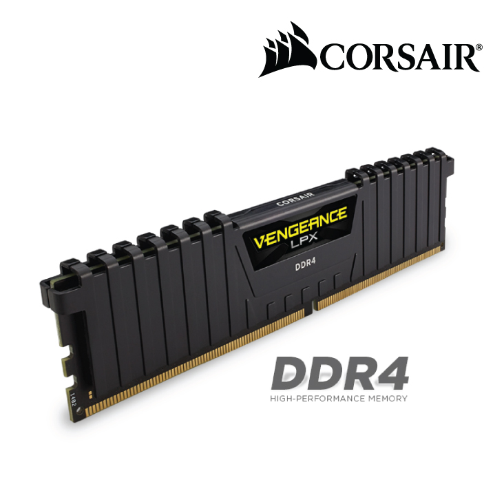 Corsair Vengeance LPX 16GB (4x4GB) C15 3000MHz DDR4 DRAM - Black (CMK16GX4M4B3000C15)