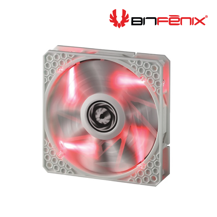 Bitfenix 120mm Spectre Pro White Frame Red LED 1200RPM Fan BFF-WPRO-12025R-RP