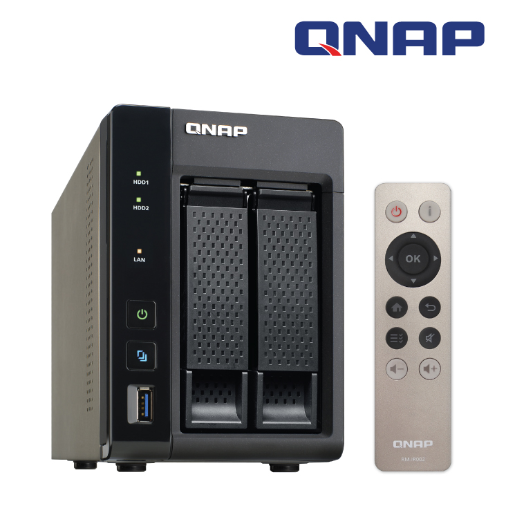 QNAP TS-253A-4G,2-Bay NAS, Intel Celeron Braswell N3150 quad-core 1.6GHz (up to 2.08GHz), 4GB DDR3L