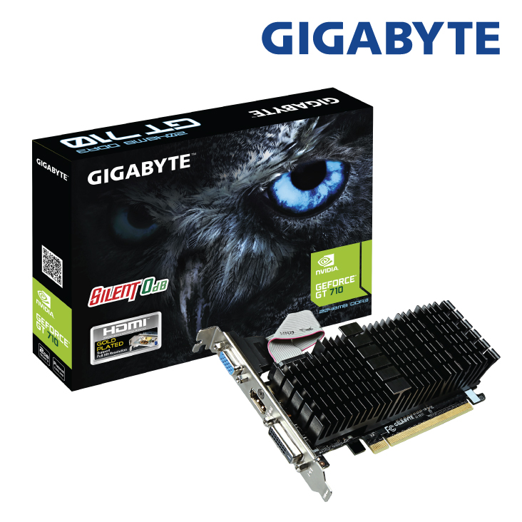 Gigabyte GeForce GT 710 Silent Low Profile 2GB Video Card (N710SL-2GL)