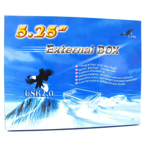 USB 2.0 BlueEye/SkyMaster USB/SATA 5.25 inch External Enclosure