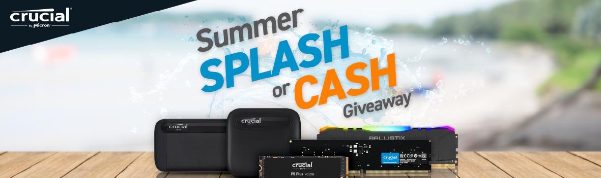 Spend this summer in style by purchasing Crucial RAM & SSDs and entering into a draw to win awesome prizes!