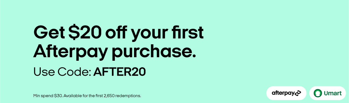 Get $20 OFF your first Afterpay purchase