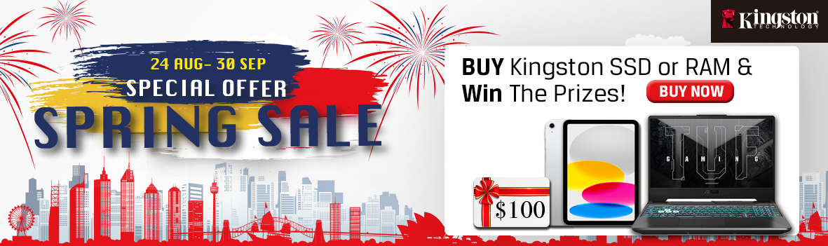 Kingston Spring Sale Lucky Draw - Buy SSD & RAM to Win!