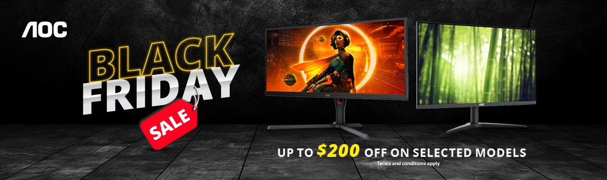 AOC Monitors Black Friday Sales - UP TO $200 OFF ON SELECTED MODELS!