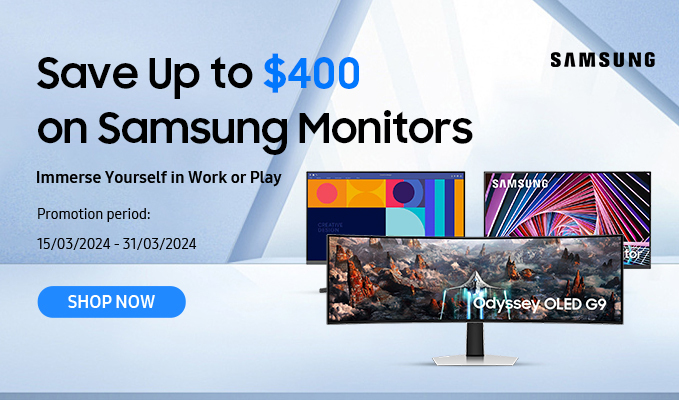 Save Up to $400 on Samsung Monitors