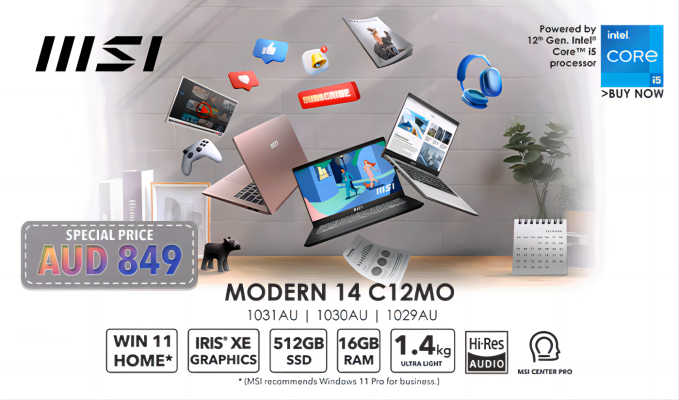 MSI Modern Series Laptops April Sale