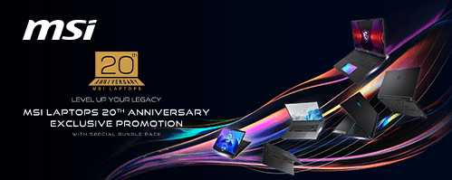 MSI Laptop 20th Anniversary Exclusive Promotion - Get Your Laptop with the Best Deal!