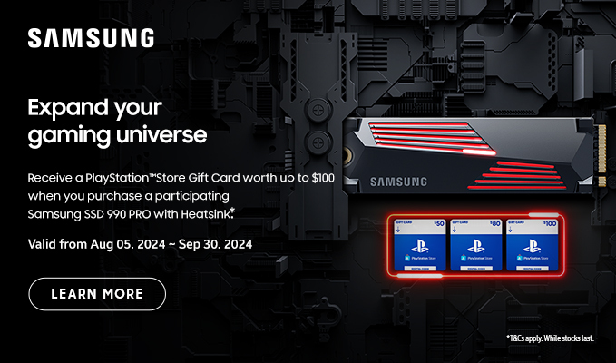 Buy Select Samsung 990 PRO SSDs and Get Up to $100 Sony PlayStation Store Gift Card