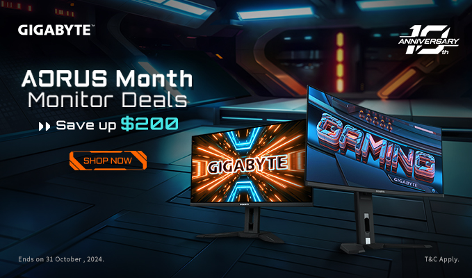 Gigabyte AORUS Monitor Month Deals - Save Up to $200