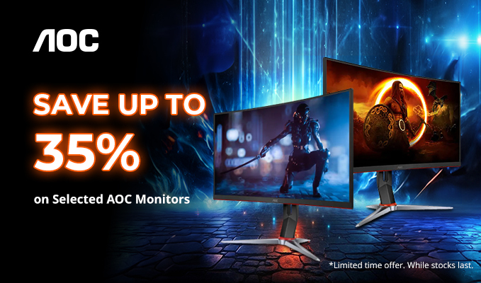 Save Up to 35% on Selected AOC Monitors