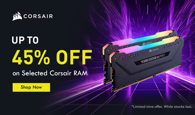 Save Up to 45% on Corsair RAM