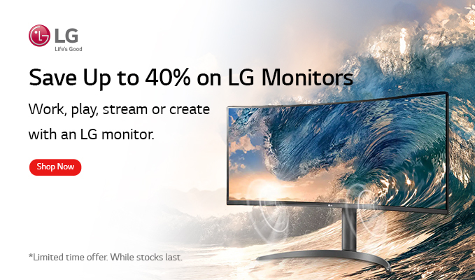 Up to 40% Off on LG Monitors - Designed for Creators, Multi-tasking & Gamers