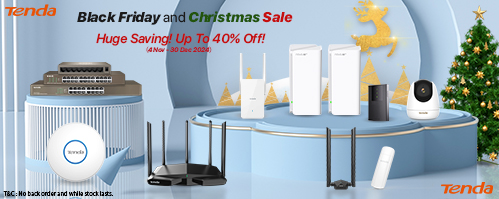 Tenda Black Friday and Christmas Sale | Huge Saving! Up To 40% Off!