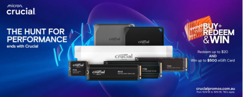 Redeem Up to $20 and Win a $500 eGift Card with Select Crucial Products