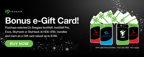 Get a Bonus e-Gift Card Worth Up to $150 when You Purchase Selected 2x Seagate HDD Bundles