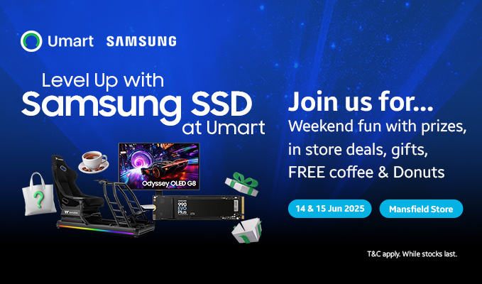 Level Up with Samsung SSD – Exclusive In-Store Event at Umart Mansfield