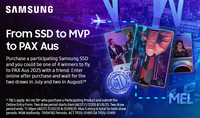 Win a Trip to PAX Melbourne 2025 with Samsung SSD