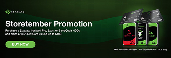 Purchase Selected High Capacity Seagate HDD's & Redeem a bonus VISA Card worth up to $100!