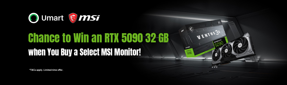 Chance to Win an RTX 5090 32 GB when You Buy a Select MSI Monitor!
