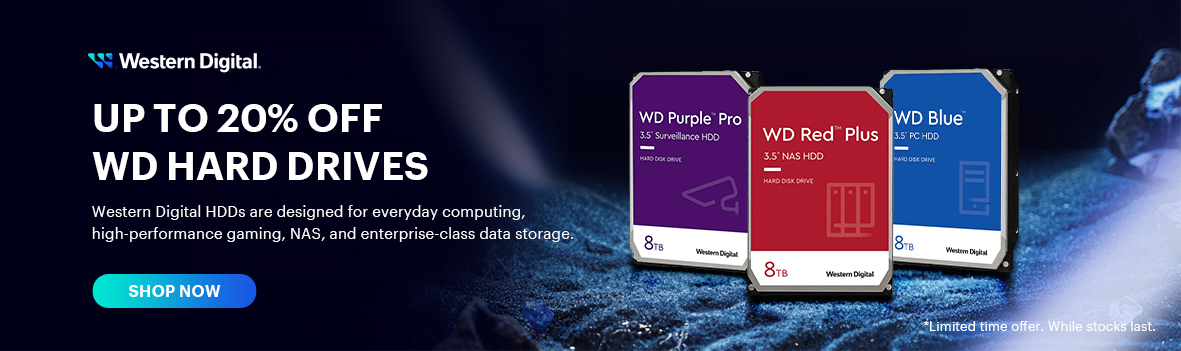 Up to 20% Off Western Digital Hard Drives