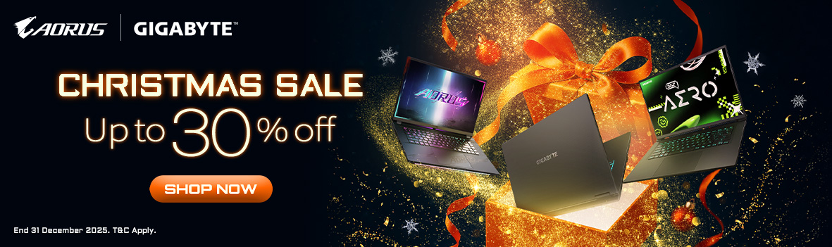GIGABYTE Christmas Laptop Sale — Save Up to 30% on Gaming & Creator Laptops