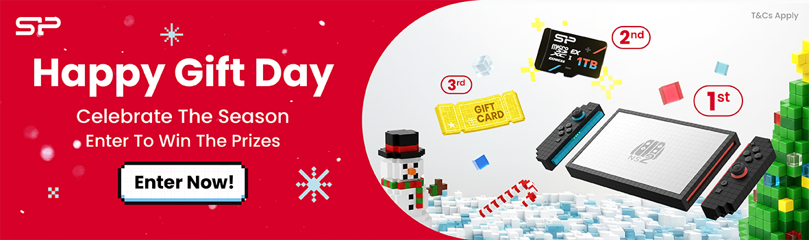 Silicon Power Happy Gift Day Giveaway | Win Nintendo Switch 2, Hypera microSD & Gift Cards