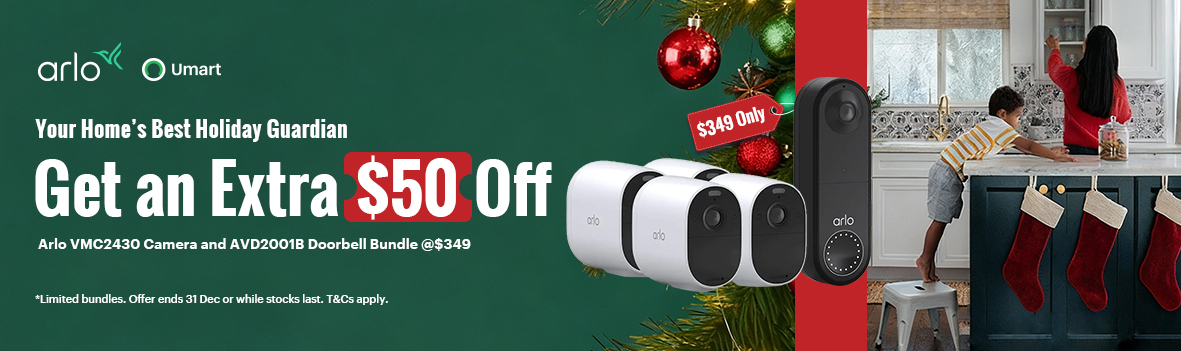 Get an Extra $50 Off Arlo VMC2430 Camera and AVD2001B Doorbell Bundle