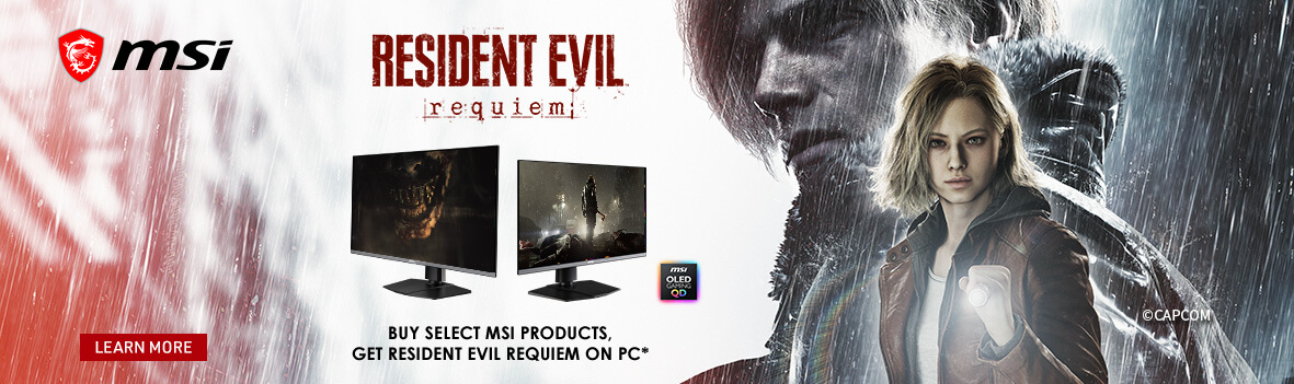 Buy a selected MSI monitor and claim your Resident Evil Requiem PC game code