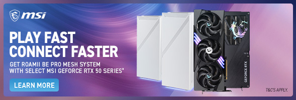 Get MSI Roamii BE Pro WIFI 7 Mesh System with select MSI GeForce RTX 50 Series Graphics Cards
