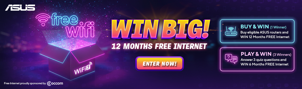 Win 12 Months Free Internet with ASUS WiFi 7 Routers